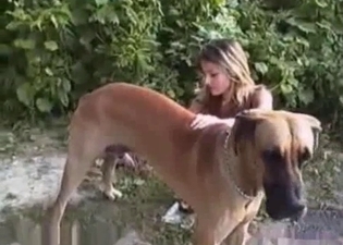 This fuckdoll is having all sorts of pleasures with a doggo