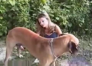 This fuckdoll is having all sorts of pleasures with a doggo