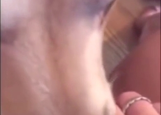 Hot zoophile lady gets licked by dog on snap today